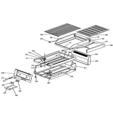 Brûleur de barbecue Ozti 6267.00002.55 Série 650-700-750