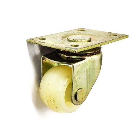 Rueda pivotante fibra ø 30mm H43mm sujeción placa 52X61mm 