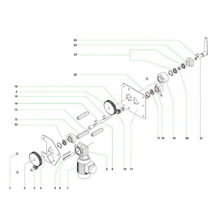 Resistência MCM BA4 2430W 230V fixação 2 orifícios rosca 50051-1