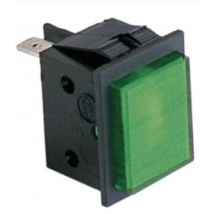 Green signaling lamp measuring 30x22mm
