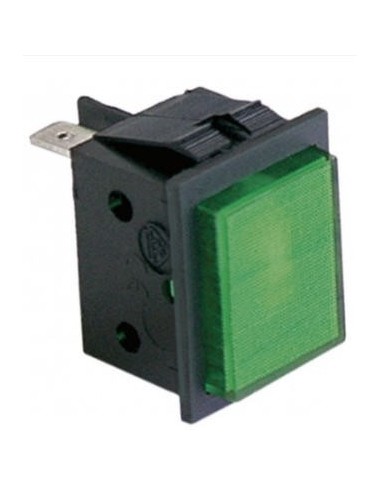 Lámpara de señalización medida 30x22mm verde
