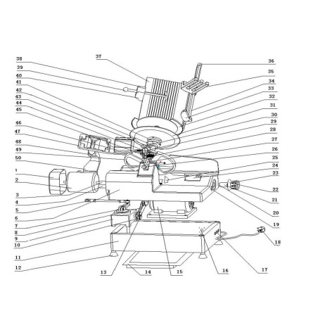 Prensor completo Cortadora HB-320 Partes 38-39-40