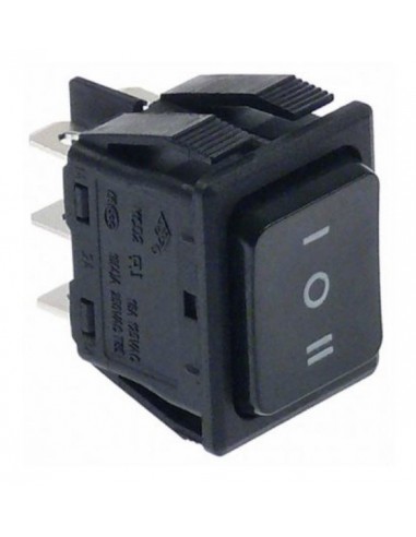Interruptor basculante medida de montaje 30x22mm negro 2NO/2NO 250V 16A I O II301188 Ozti 6232.00019.07