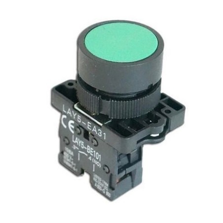 Pulsador de Encendido 22mm Verde abierto Ozti 6232.00010.32 AA31  SMCX  LAY-BE101