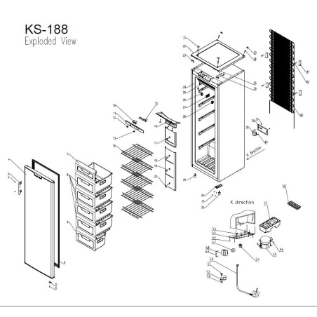 Electronic board Freezer cabinet KS-188W BD188W.10B.1