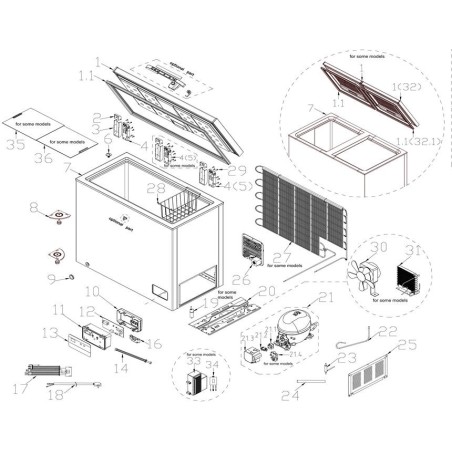 Joint de Frigorifique Eutron HS-384 Détail 1.1