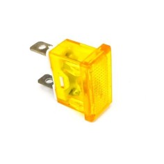 lampe de signalisation mesure de montage 24x11mm 230V jaune raccord connecteur Faston 6,3mm TW