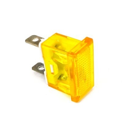 lampe de signalisation mesure de montage 24x11mm 230V jaune raccord connecteur Faston 6,3mm TW