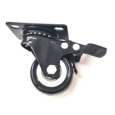 Rueda pivotante con freno total ø 50mm placa de sujeción 51x71mm AMR-400