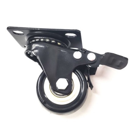 Rueda pivotante con freno total ø 50mm placa de sujeción 51x71mm AMR-400