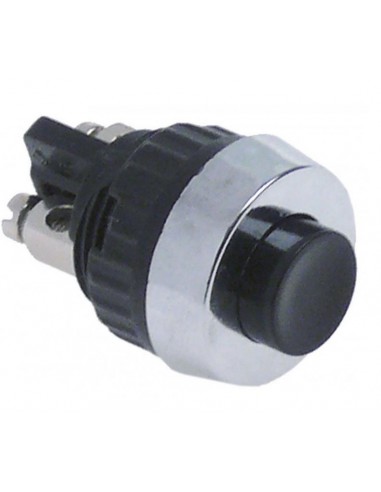pulsador medida de montaje ø15,2mm redondo negro 1NO 250V 0,7A empalme atornillado  346154 RBAELE0471 OBEL EB076M