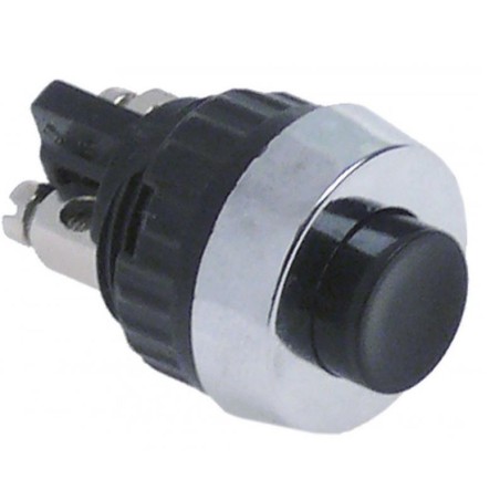 pulsador medida de montaje ø15,2mm redondo negro 1NO 250V 0,7A empalme atornillado  346154 RBAELE0471 OBEL EB076M