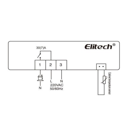 Termostato Digital Elitech ECS-16 220V 50-60Hz