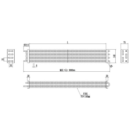Évaporateur Tubes Cuivre 2x4