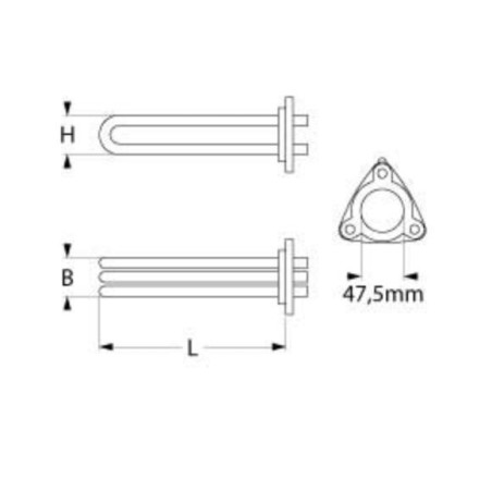 Résistance Lave-vaisselle Marchef 50x50 6000W VBU.BYM.500 F2102