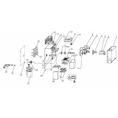 Eje Motor Inferior triangulo Exprimidor Eutron Z-11