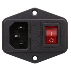 Connecteur d'alimentation IEC320 C14 d'entrée européen pour châssis avec fusible (non inclus)