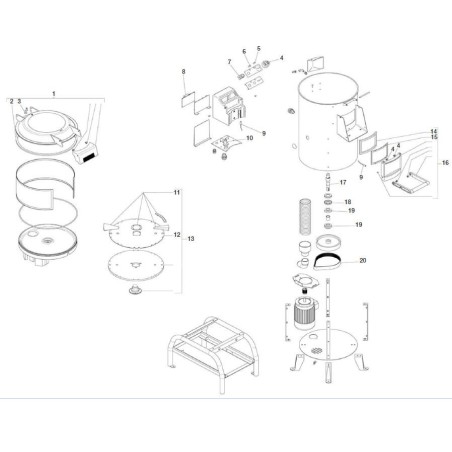 Joint de couvercle pour éplucheuse à pommes de terre Fagor Edenox 12089753 K017C21125 SL3317 PPN-PPF25 PP-25