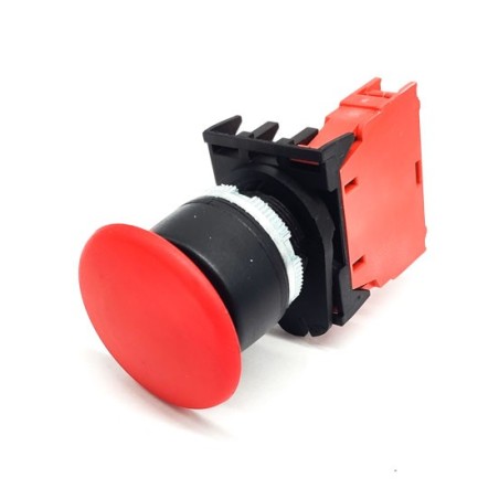 Mushroom head push button mounting size ø22mm 1 NC Emergency Stop Without Interlocking